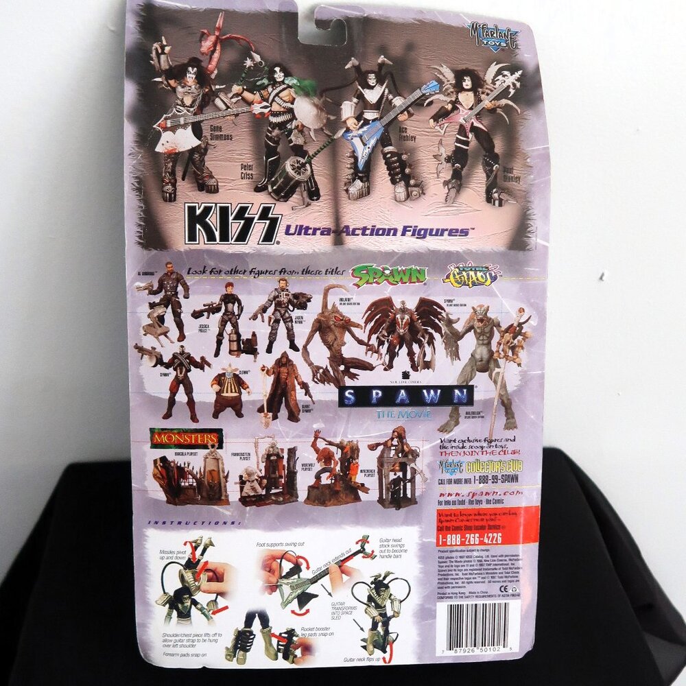 McFarlane Toys Kiss Ace Frehley Guitar Transforms into Space Sled Action Figure - Picture 4 of 9